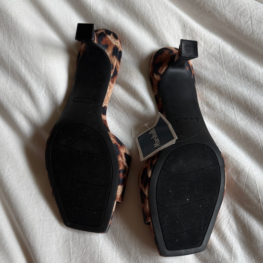 Nine West Brown Leopard Print Sandals - Picture 5 of 5